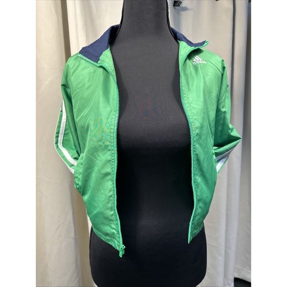 adidas Other - Adidas Boy's Blue & Green Full Zip Windbreaker Lightweight Jacket Size 5